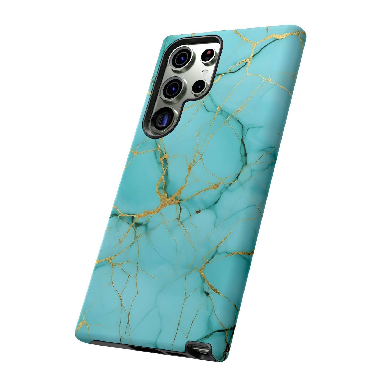 Teal Marble Tough Phone Case