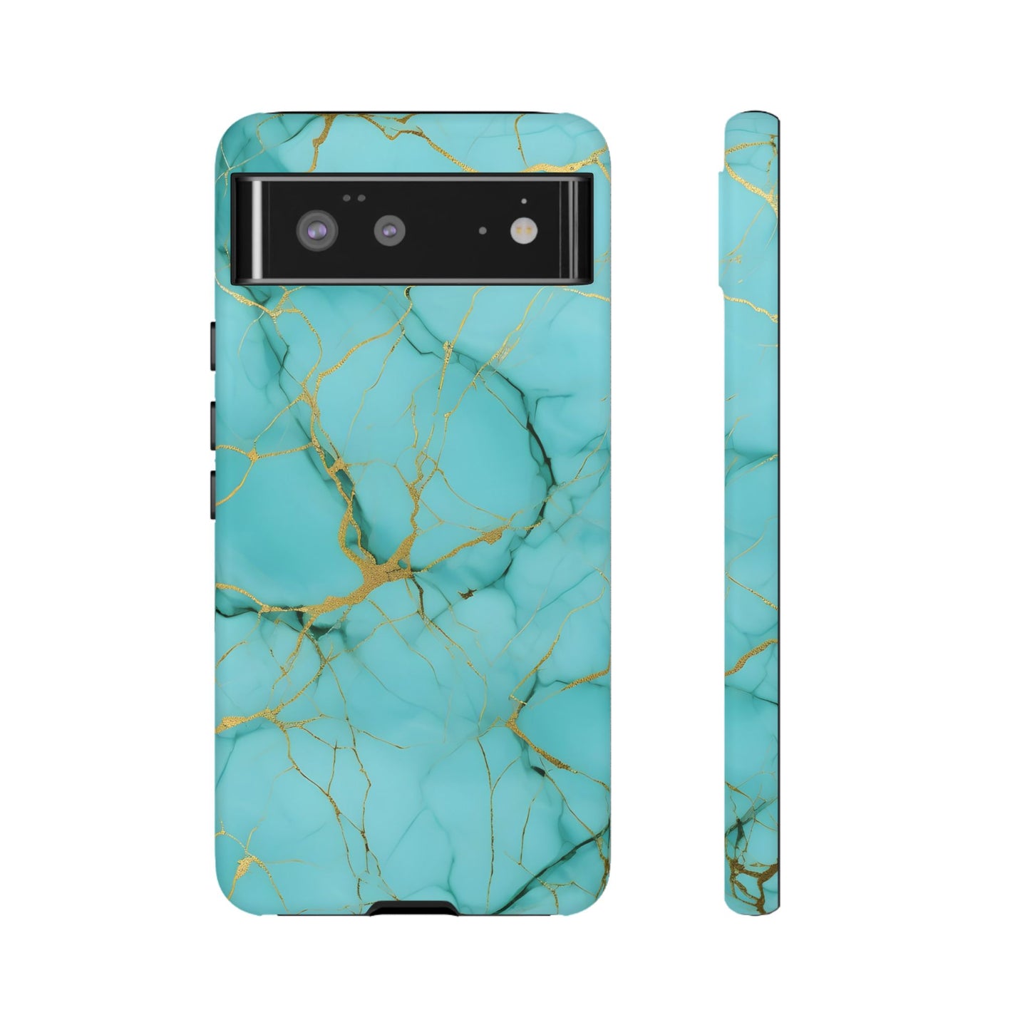 Teal Marble Tough Phone Case