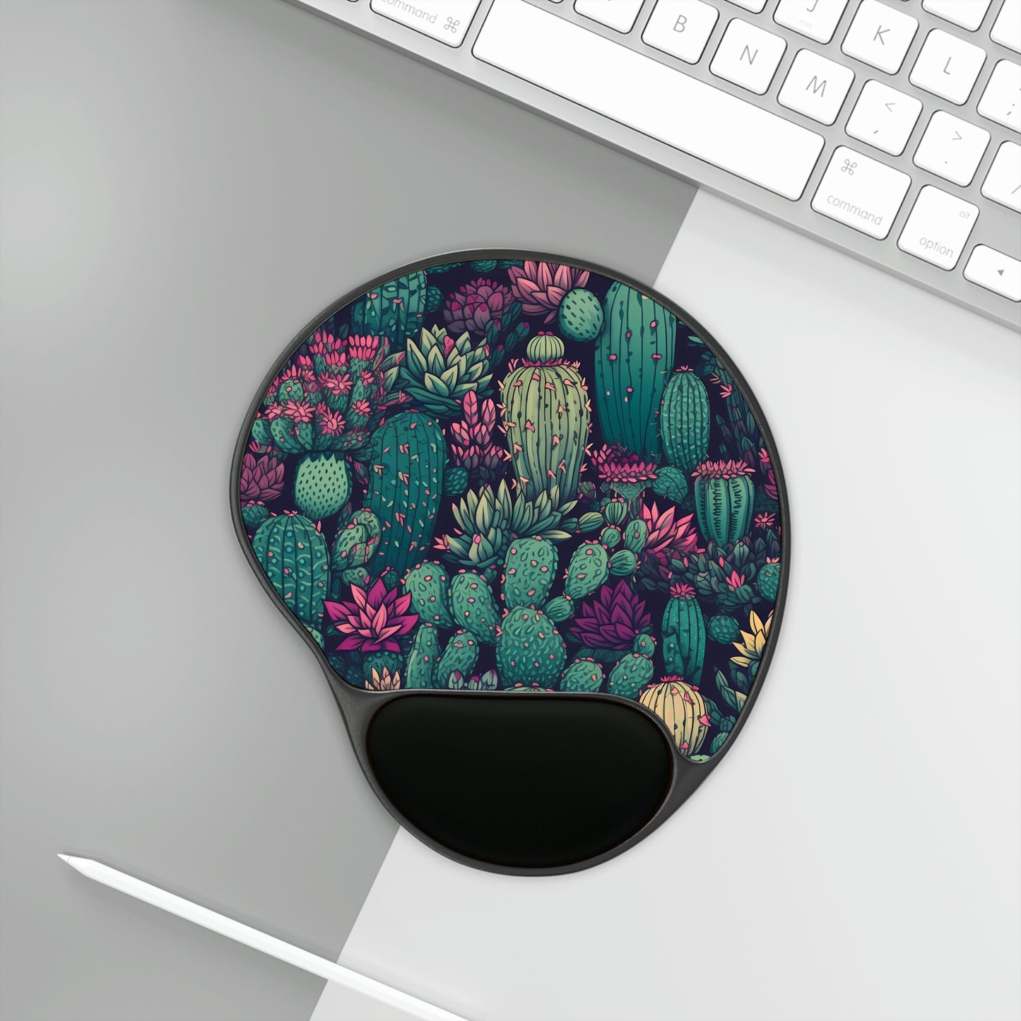 Funky Cactus - Mouse Pad With Wrist Rest