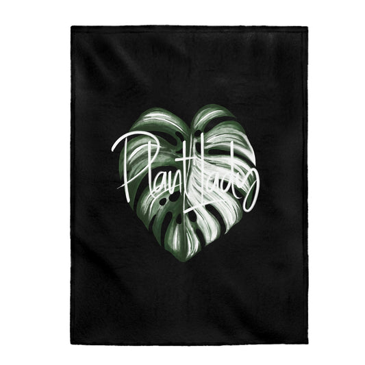 Plant Lady Albo Monstera - Velveteen Plush Blanket
