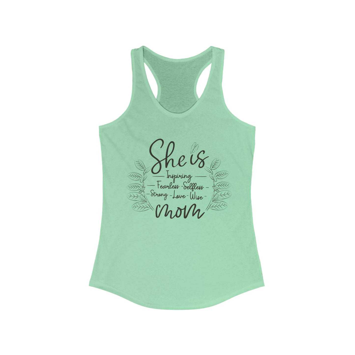 She is Mom ZZ Plant - Racerback Tank