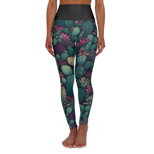 Funky Cactus - High Waisted Yoga Leggings