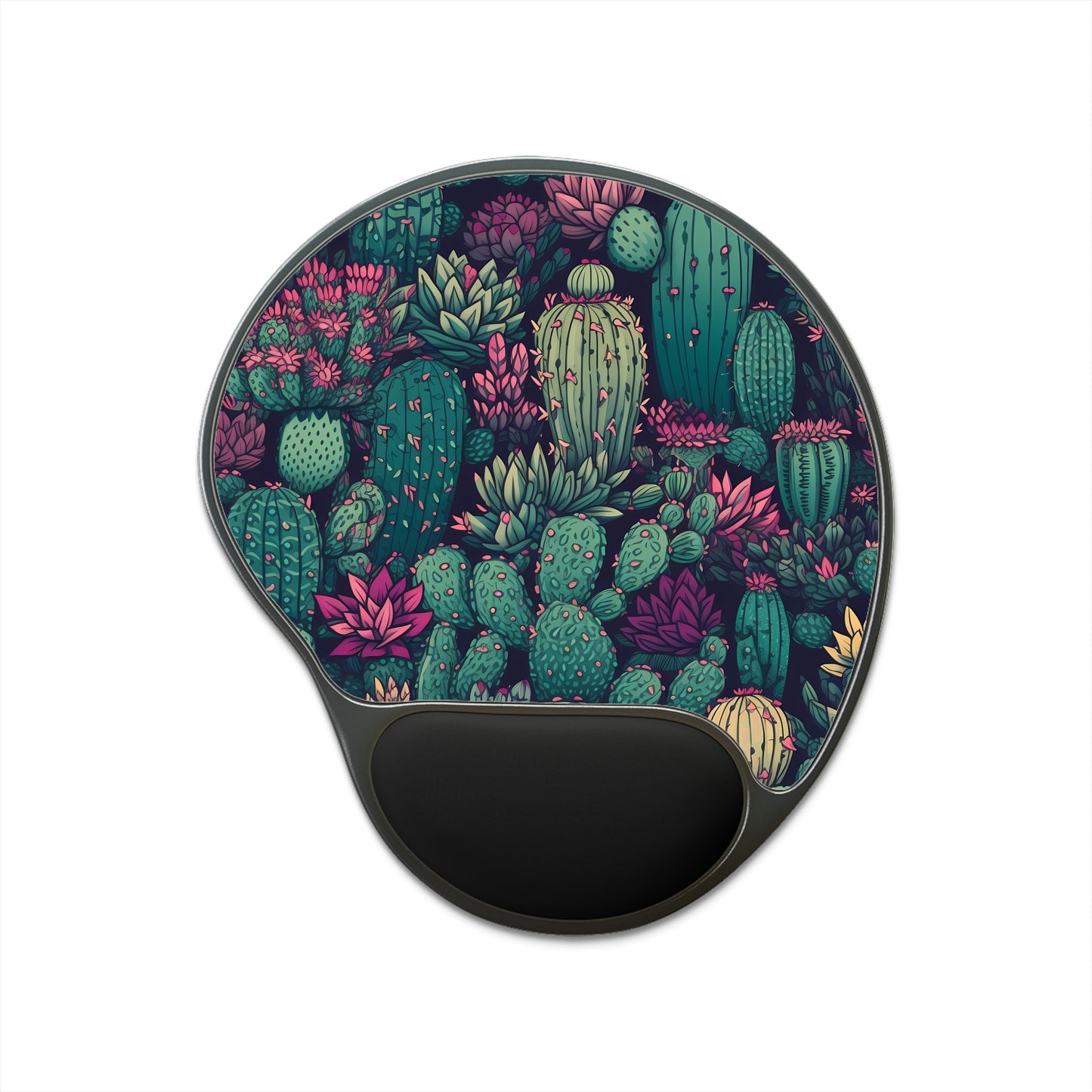 Funky Cactus - Mouse Pad With Wrist Rest