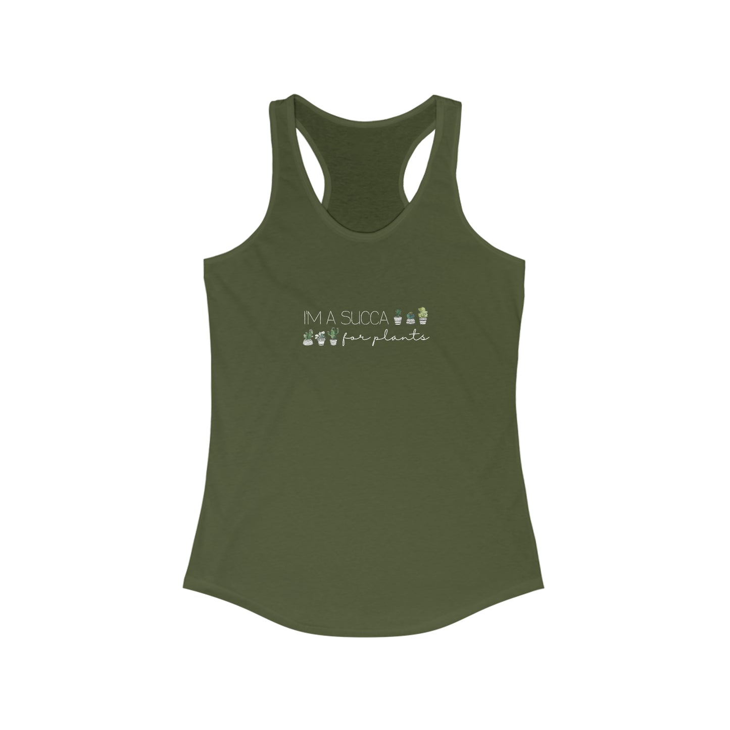 I'm a succa for plants - Racerback Tank