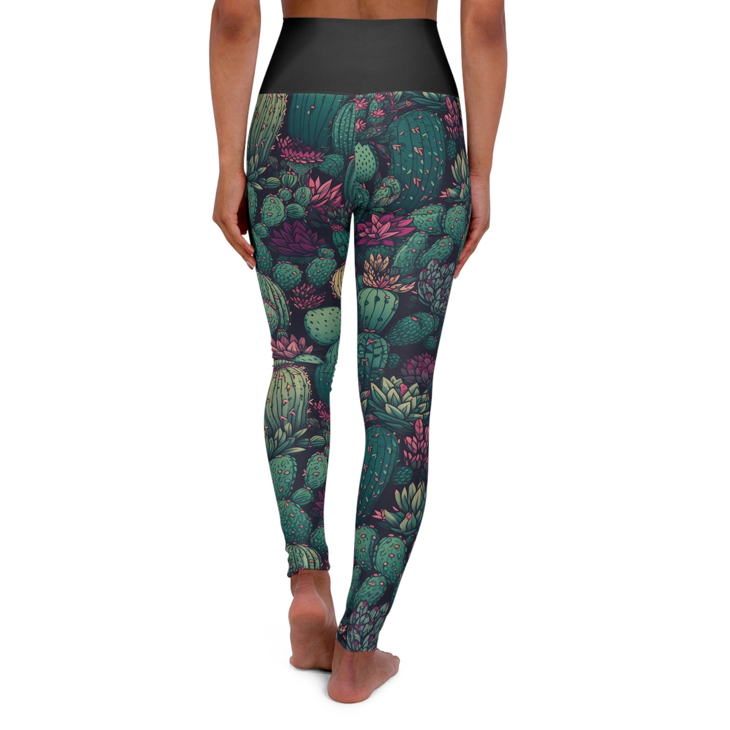 Funky Cactus - High Waisted Yoga Leggings