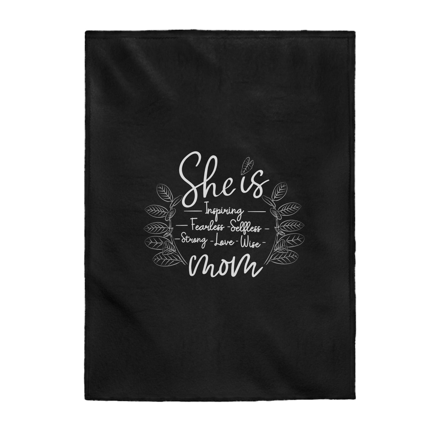 She is Mom ZZ Plant - Velveteen Plush Blanket