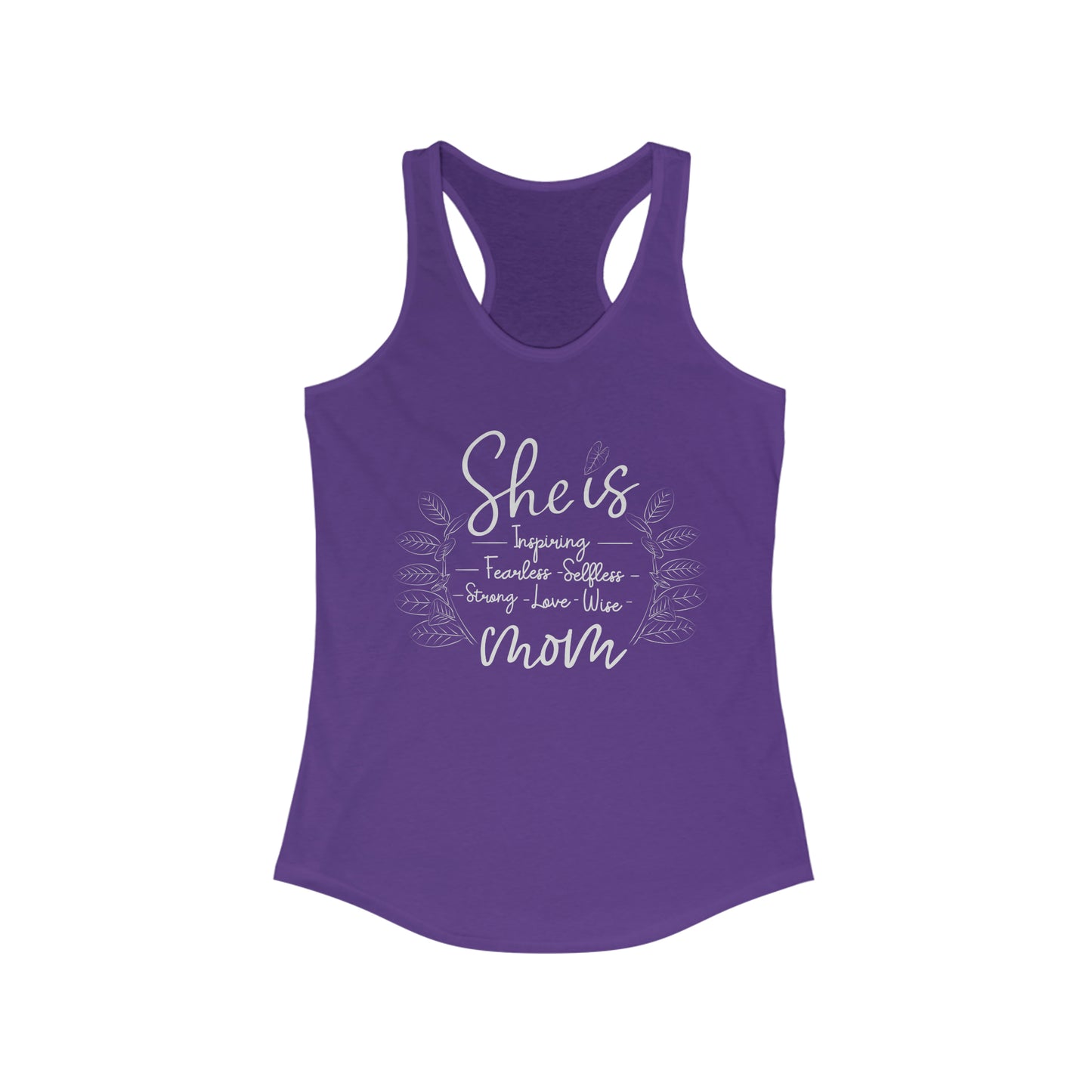She is Mom ZZ Plant - Racerback Tank