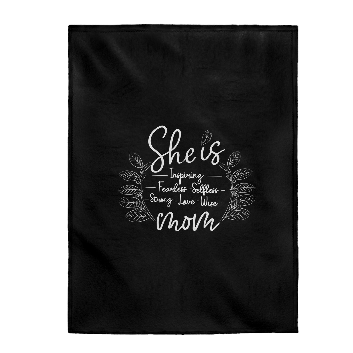 She is Mom ZZ Plant - Velveteen Plush Blanket