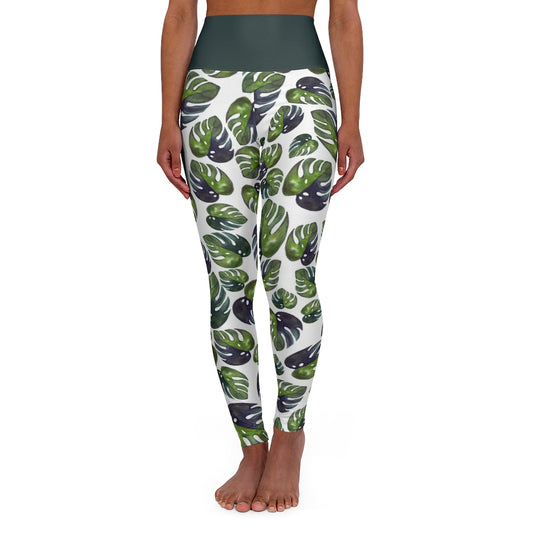 Monstera Leg - High Waisted Yoga Leggings