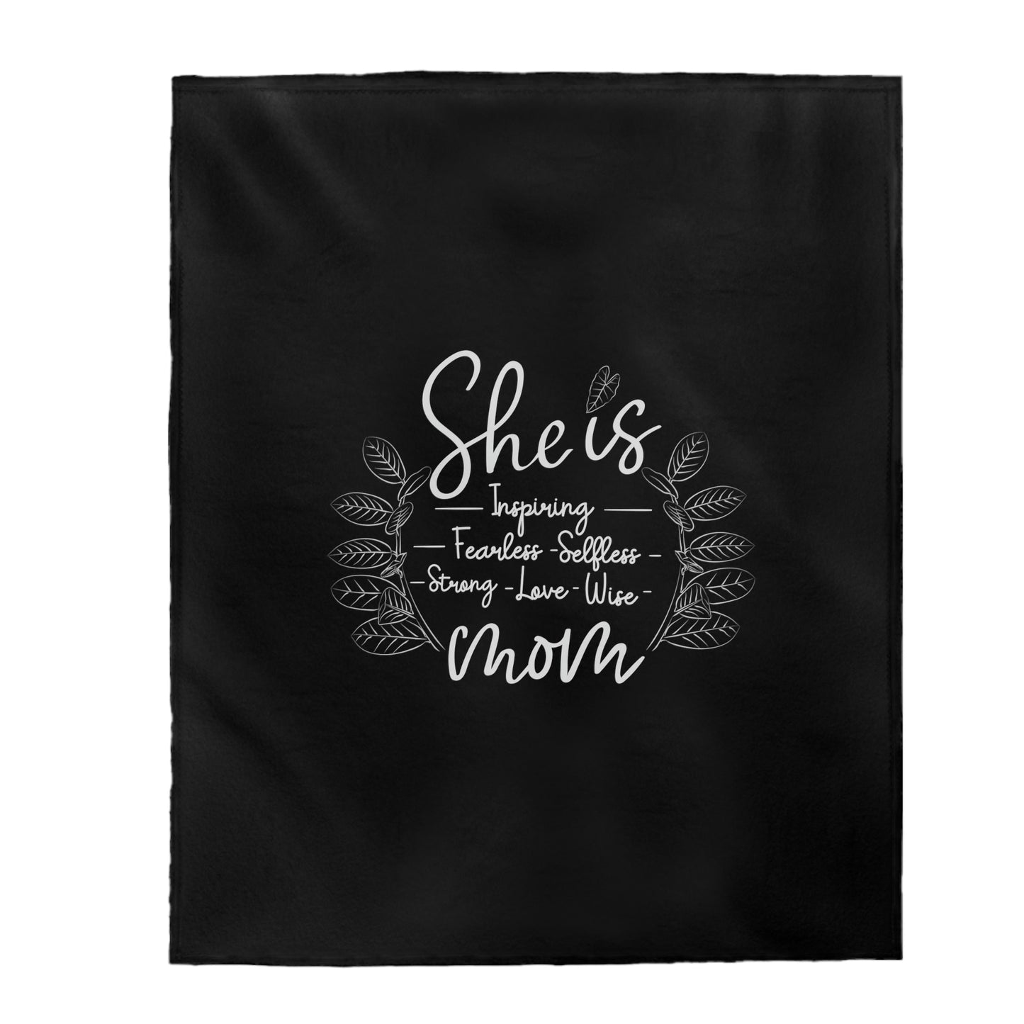 She is Mom ZZ Plant - Velveteen Plush Blanket