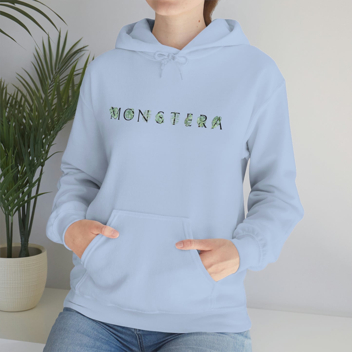 Monstera Leaf Letters Hoodie