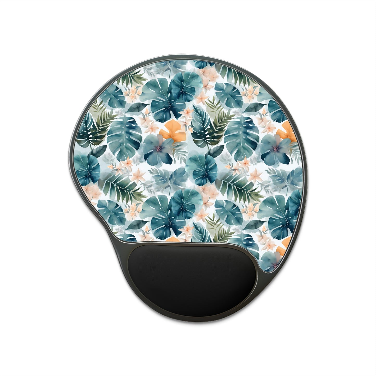 Tropical Blues - Mouse Pad With Wrist Rest
