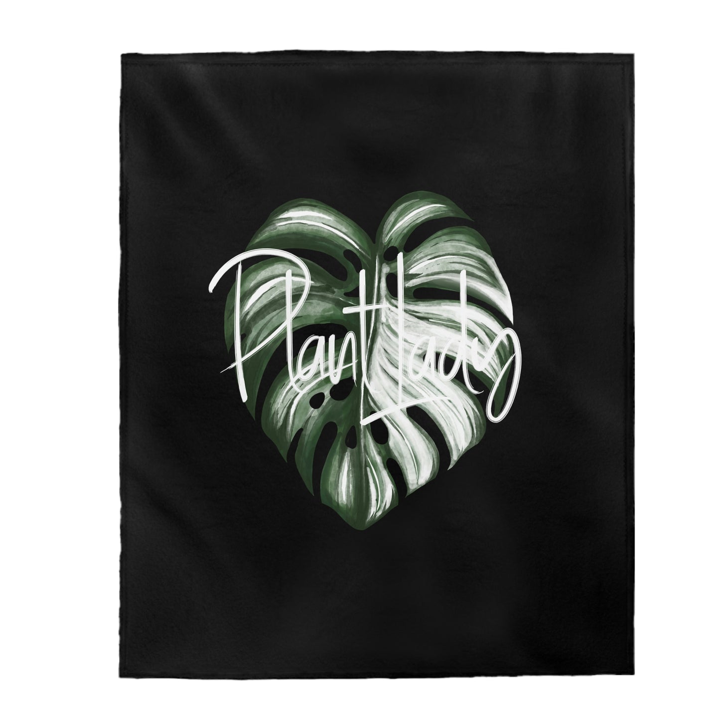 Plant Lady Albo Monstera - Velveteen Plush Blanket