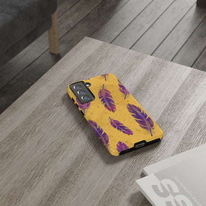 Purple Feathers  - Tough Phone Case