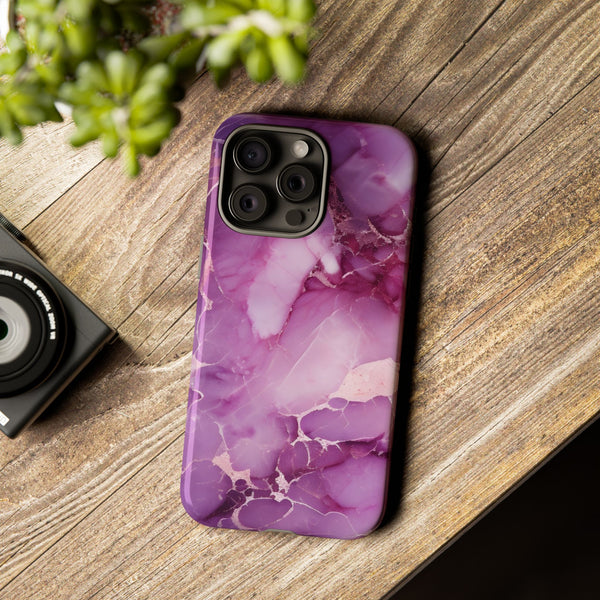 Purple Marble Tough Phone Case