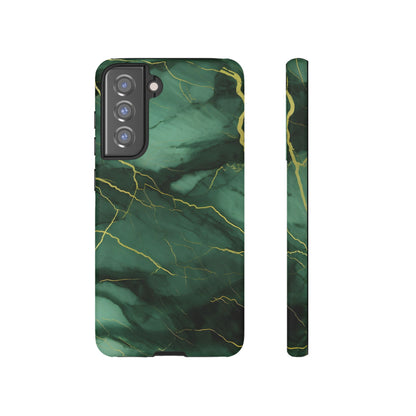 Hunter Green Marble  - Tough Phone Case