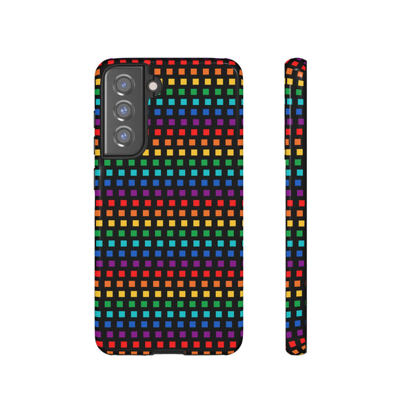 Rainbow Dots on Black - Tough Case