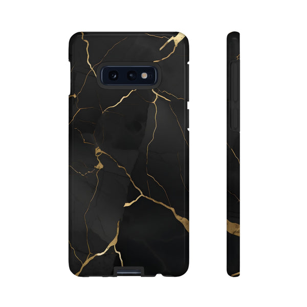 Black Marble  - Tough Phone Case