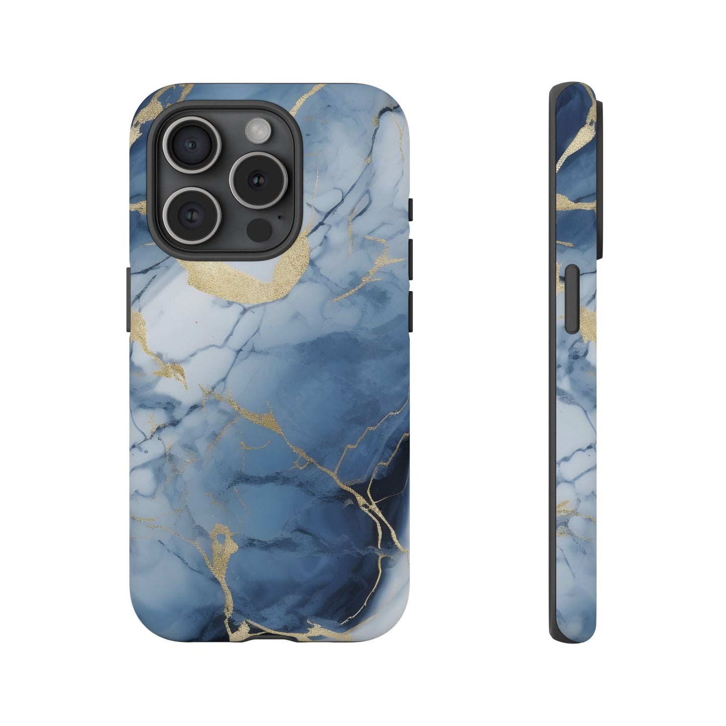 Navy Blue Marble Tough Phone Case