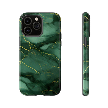 Hunter Green Marble  - Tough Phone Case