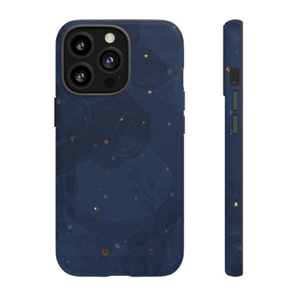 Subtle Navy Florals  - Tough Phone Case