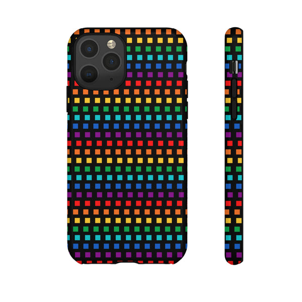 Rainbow Dots on Black - Tough Case