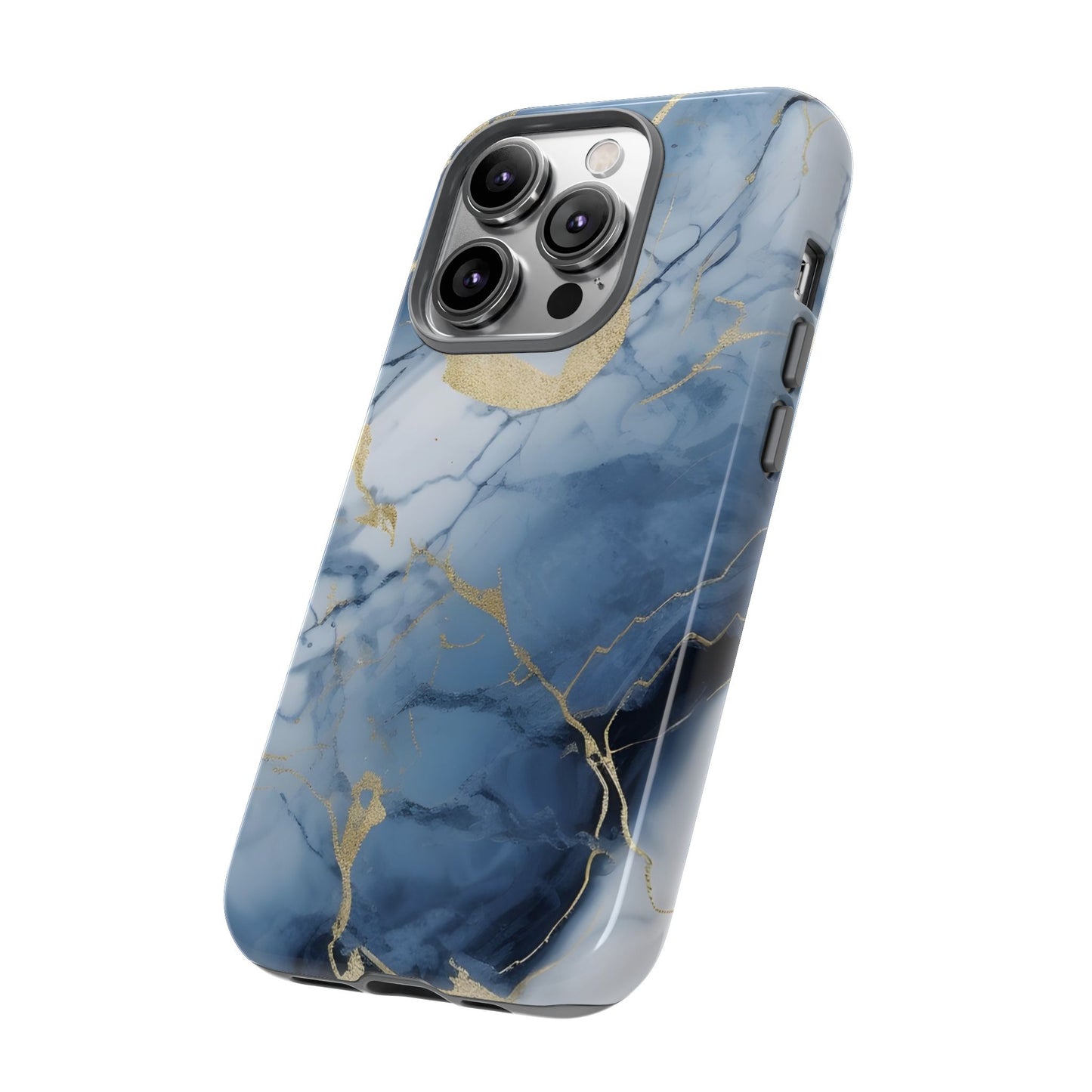 Navy Blue Marble Tough Phone Case