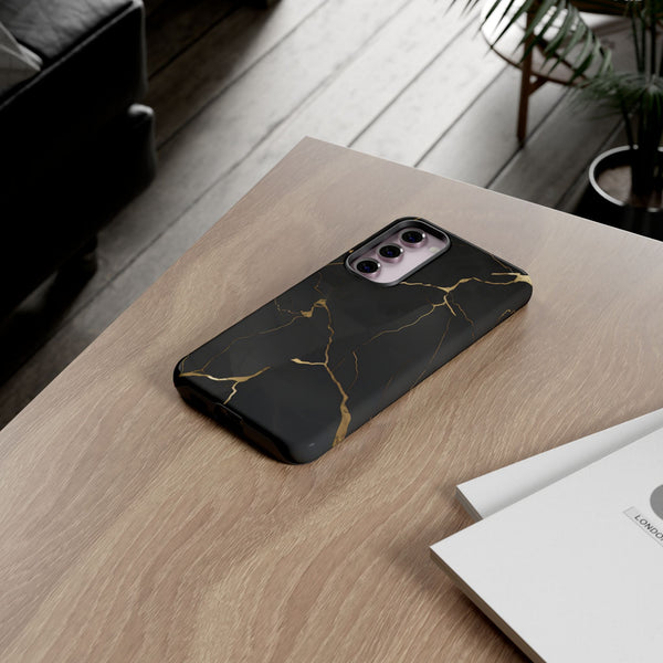 Black Marble  - Tough Phone Case