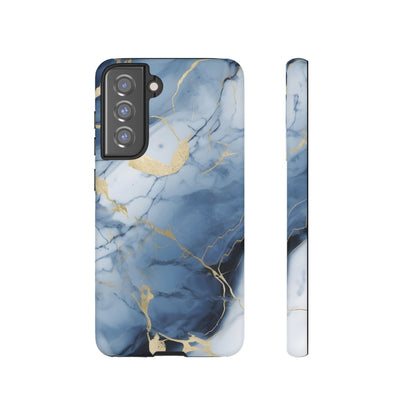 Navy Blue Marble Tough Phone Case