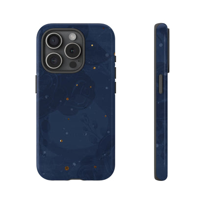 Subtle Navy Florals  - Tough Phone Case