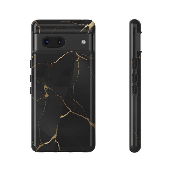 Black Marble  - Tough Phone Case