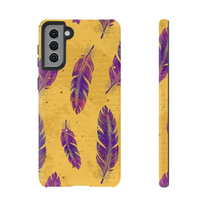 Purple Feathers  - Tough Phone Case