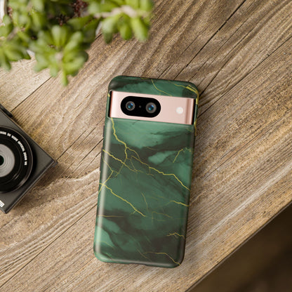 Hunter Green Marble  - Tough Phone Case
