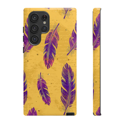 Purple Feathers  - Tough Phone Case