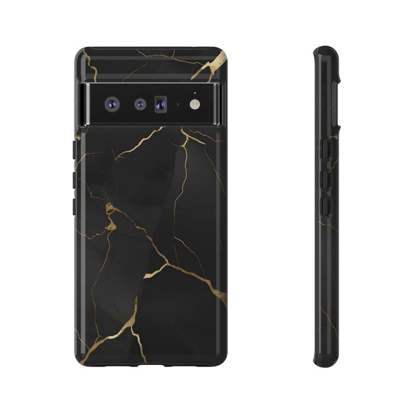 Black Marble  - Tough Phone Case