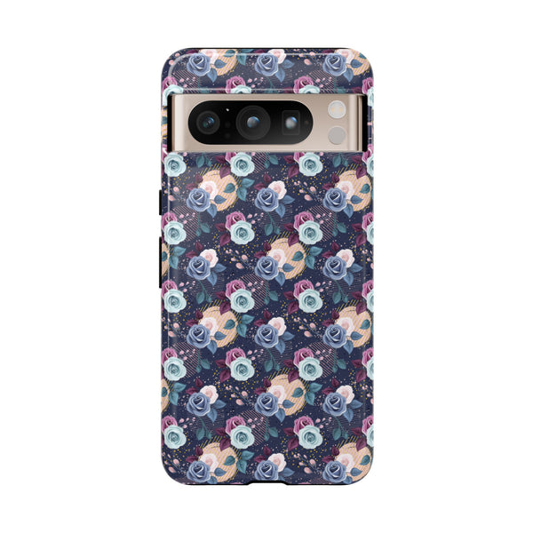 Navy & Pink Florals  - Tough Phone Case