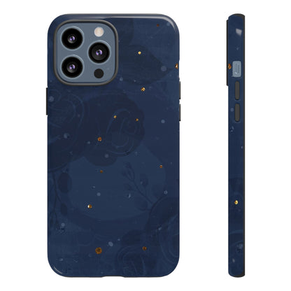 Subtle Navy Florals  - Tough Phone Case