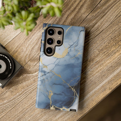 Navy Blue Marble Tough Phone Case