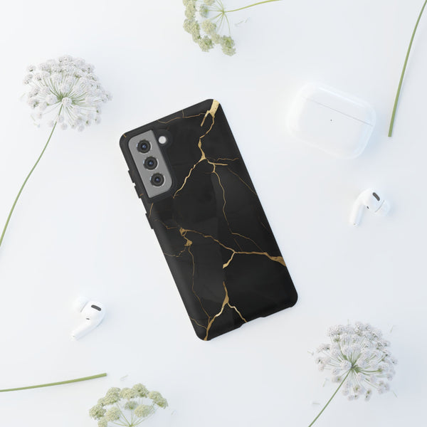 Black Marble  - Tough Phone Case