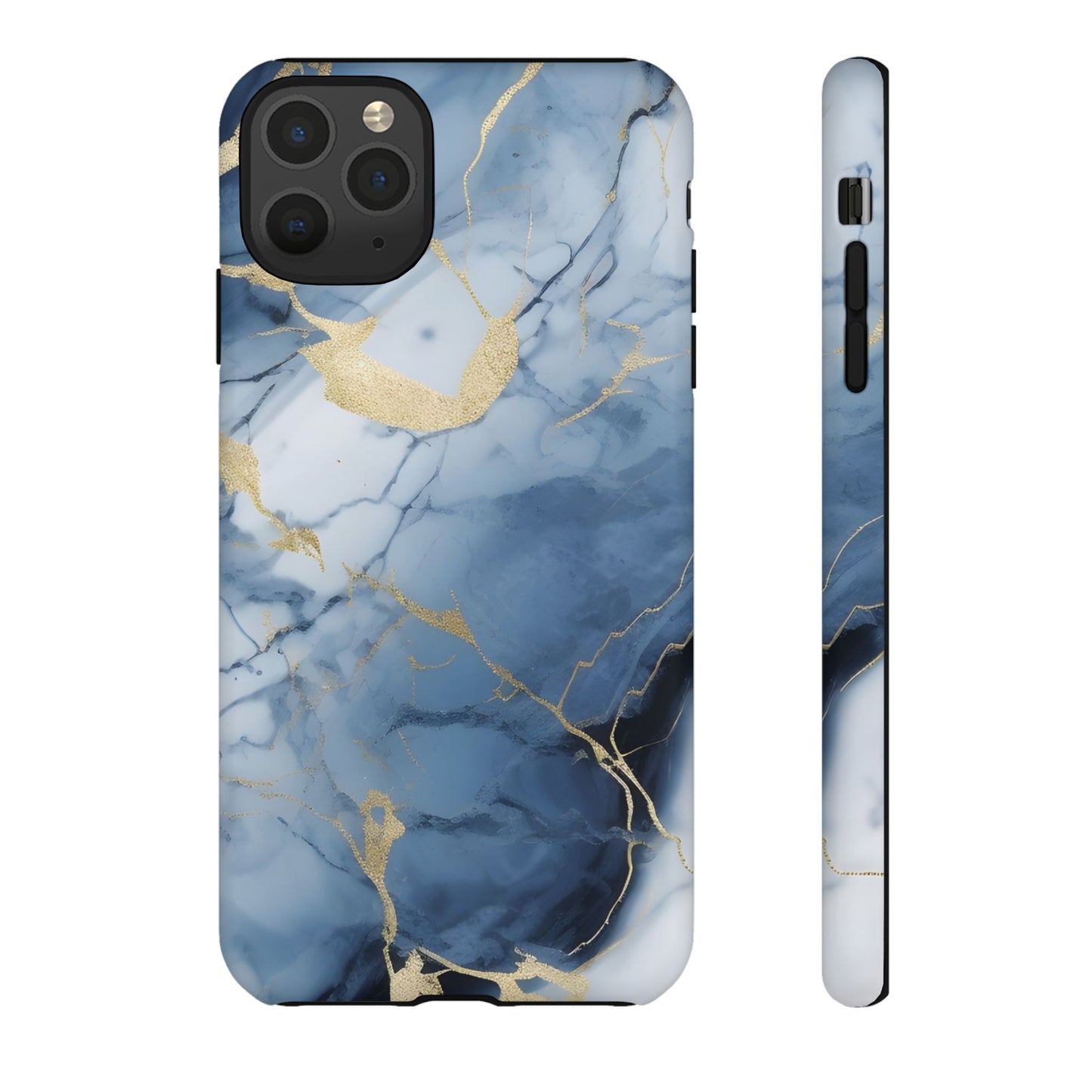 Navy Blue Marble Tough Phone Case