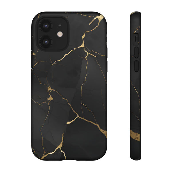 Black Marble  - Tough Phone Case