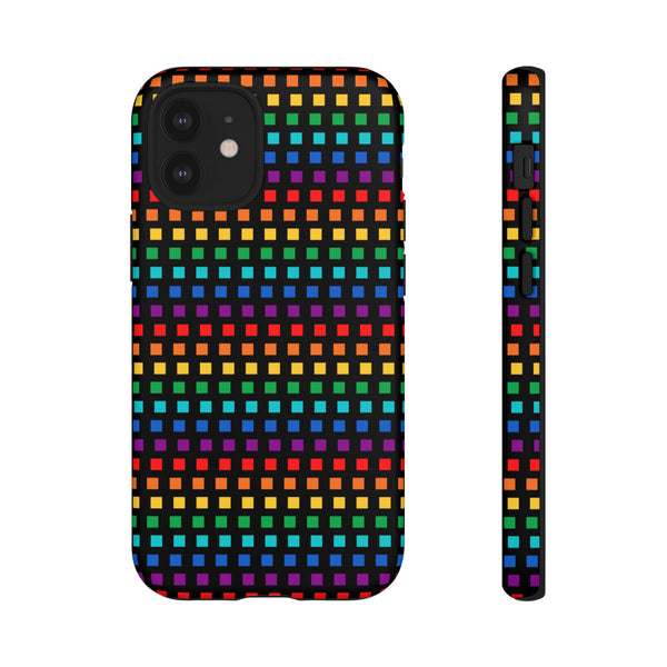 Rainbow Dots on Black - Tough Case