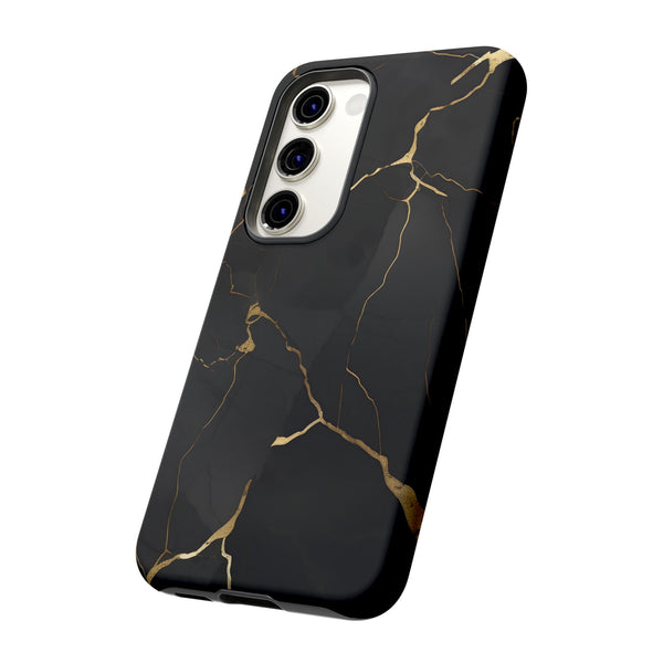 Black Marble  - Tough Phone Case