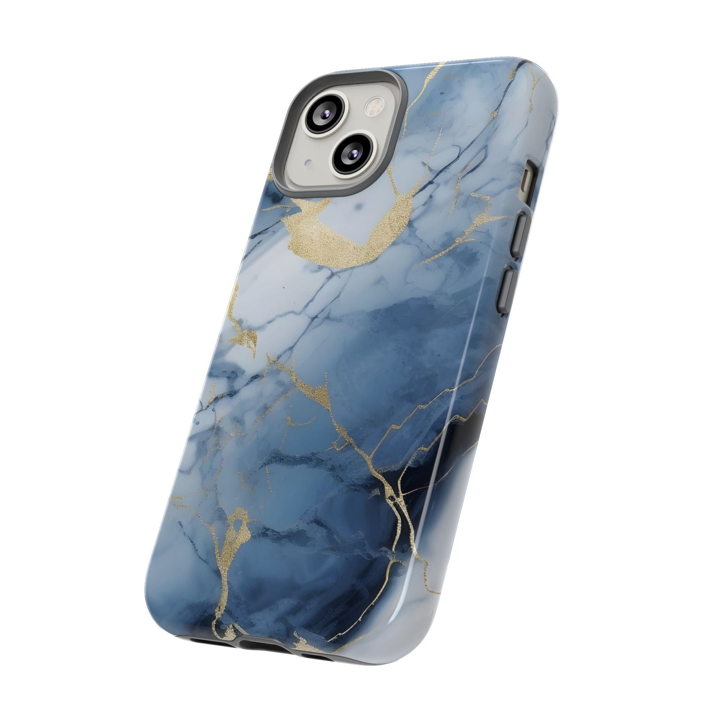 Navy Blue Marble Tough Phone Case