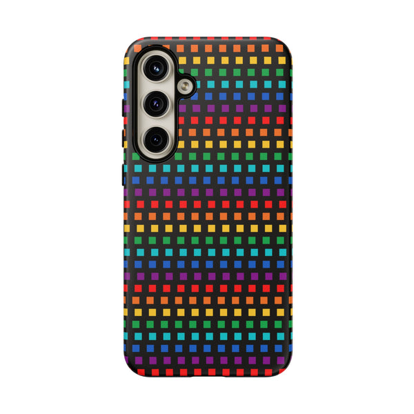 Rainbow Dots on Black - Tough Case