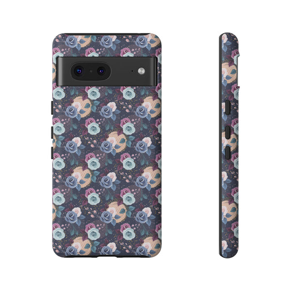 Navy & Pink Florals  - Tough Phone Case