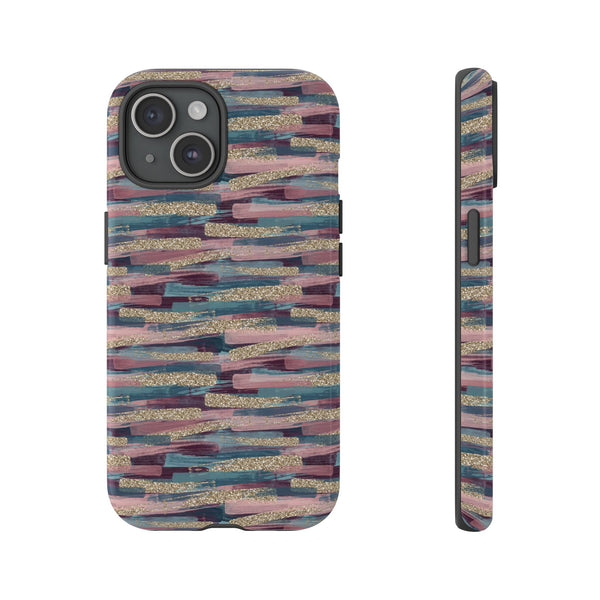 Maroon, Pink, & Gold Paint Strokes - Tough Case