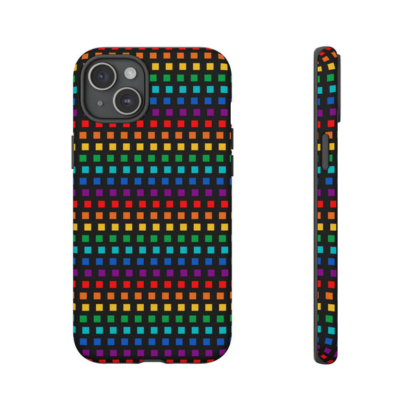 Rainbow Dots on Black - Tough Case