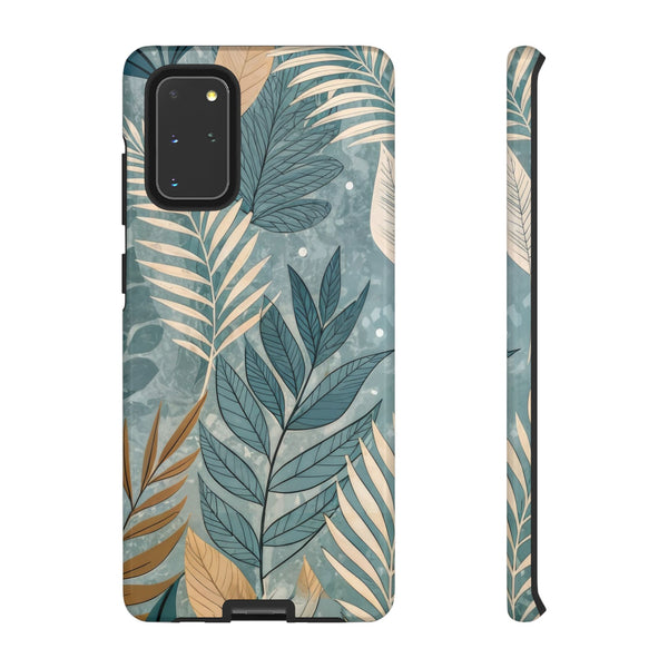 Blue Boho Leaves Tough Case