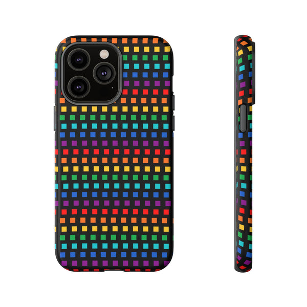 Rainbow Dots on Black - Tough Case